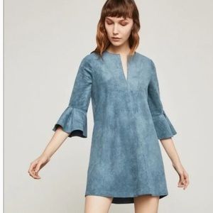 💞3 for $50💞BCBGMAXAZRIA Faux Suede Dress Blue size M